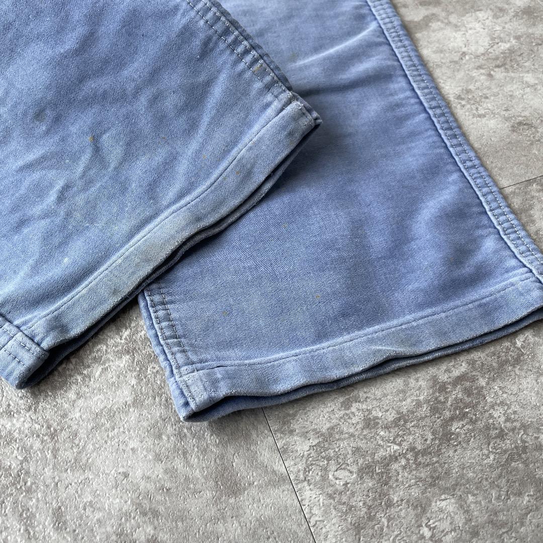 50-60s LE CROiSiC フレンチワークパンツ モールスキン ブルー