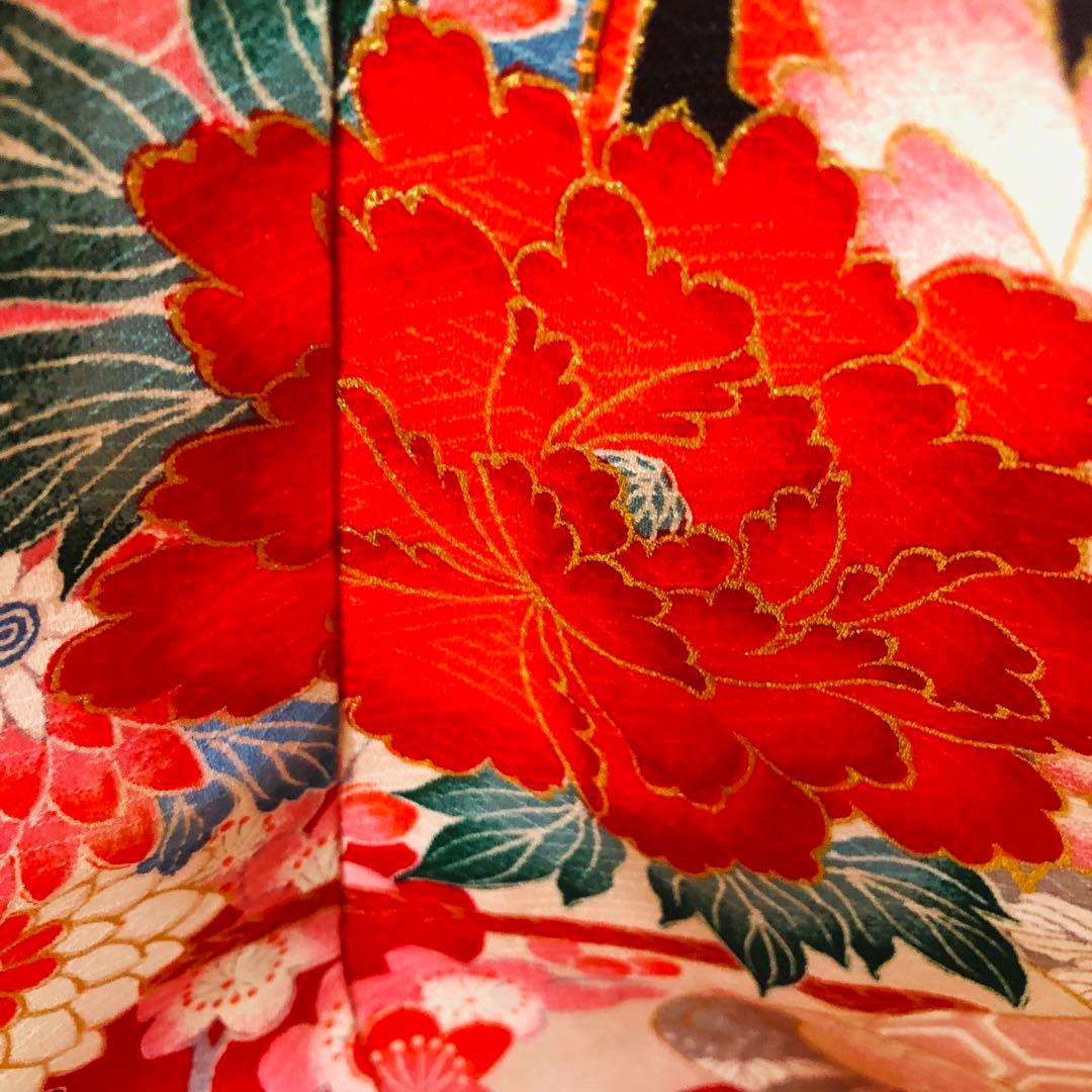 七五三 七歳‼️プリンセスならばピンク❤️豪華御所車手毬花々金彩金箔煌びやか