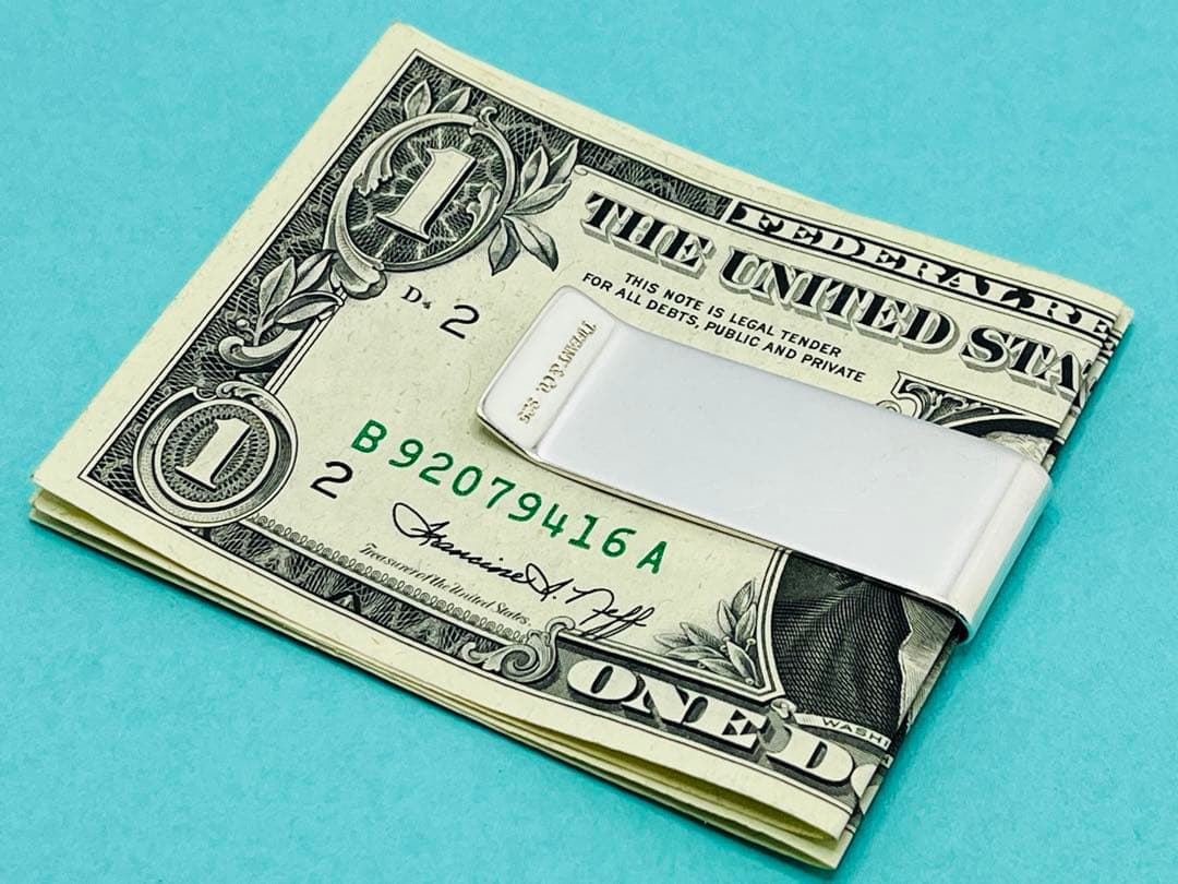 h227 ティファニー　エンジンターン　マネークリップ　シルバー　925