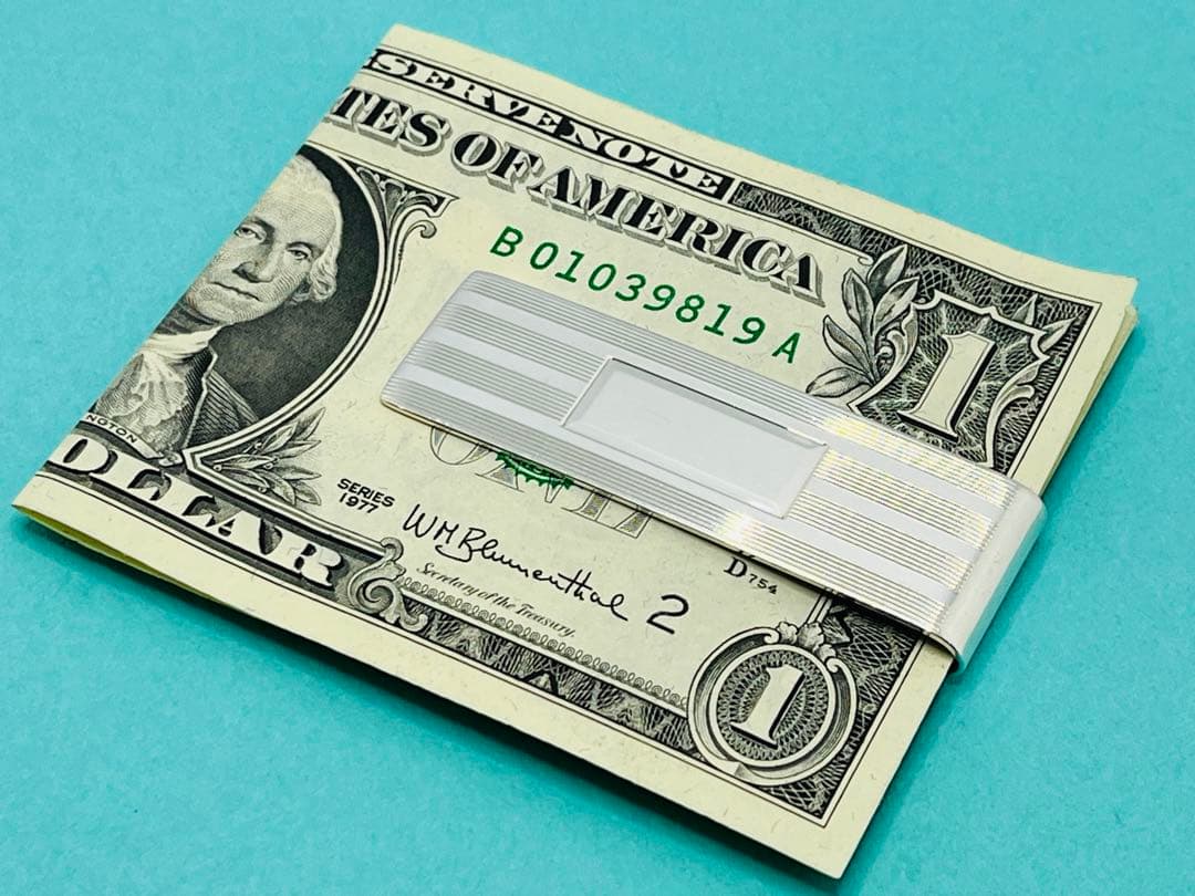 h227 ティファニー　エンジンターン　マネークリップ　シルバー　925