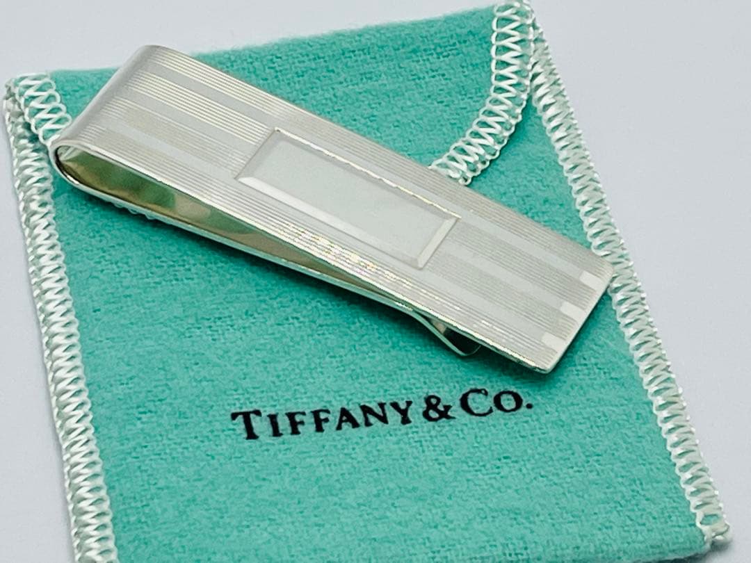 h227 ティファニー　エンジンターン　マネークリップ　シルバー　925