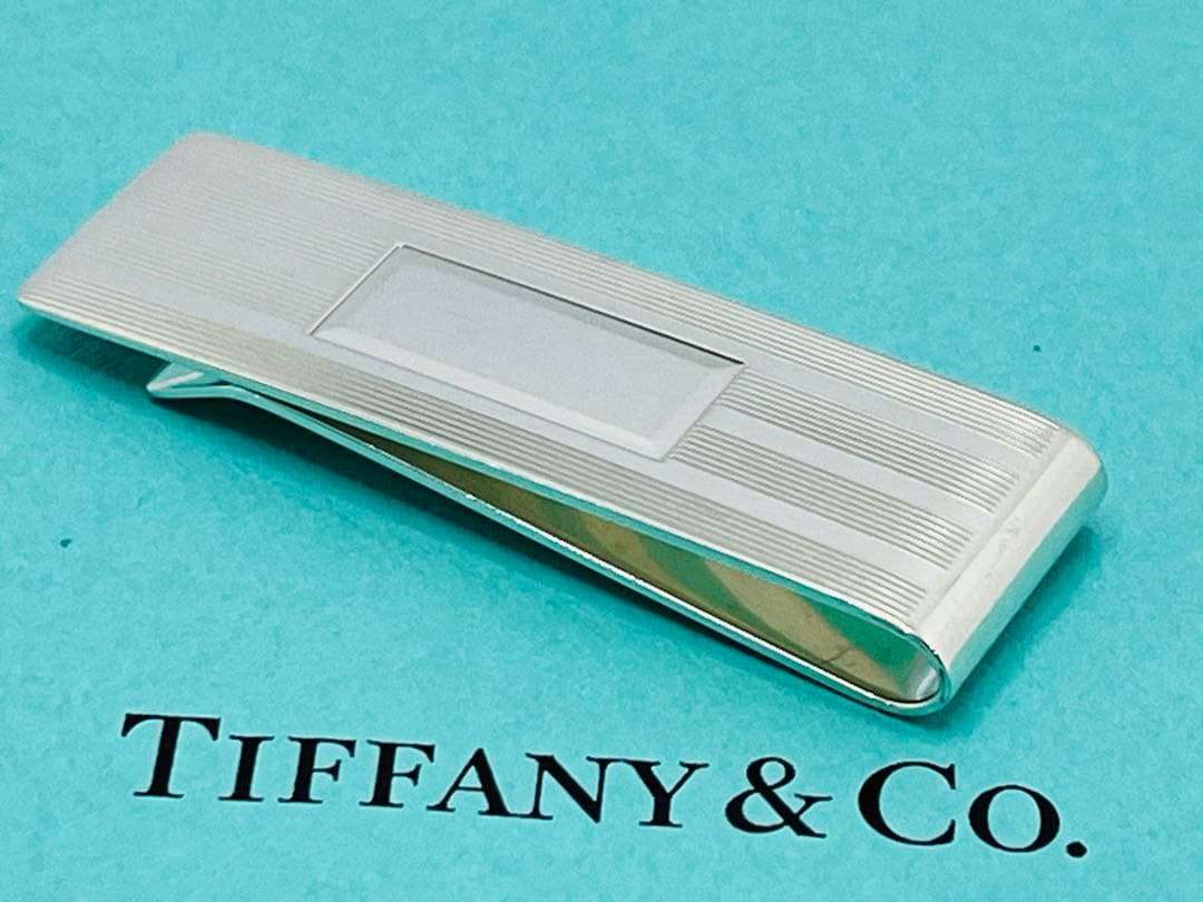 h227 ティファニー　エンジンターン　マネークリップ　シルバー　925