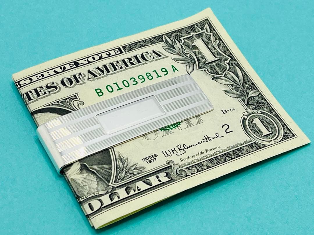 h227 ティファニー　エンジンターン　マネークリップ　シルバー　925