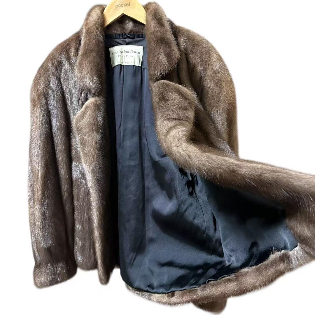 美品　Christina Bahn　ミンクコート　肉厚毛皮　柔らか　リアルファー