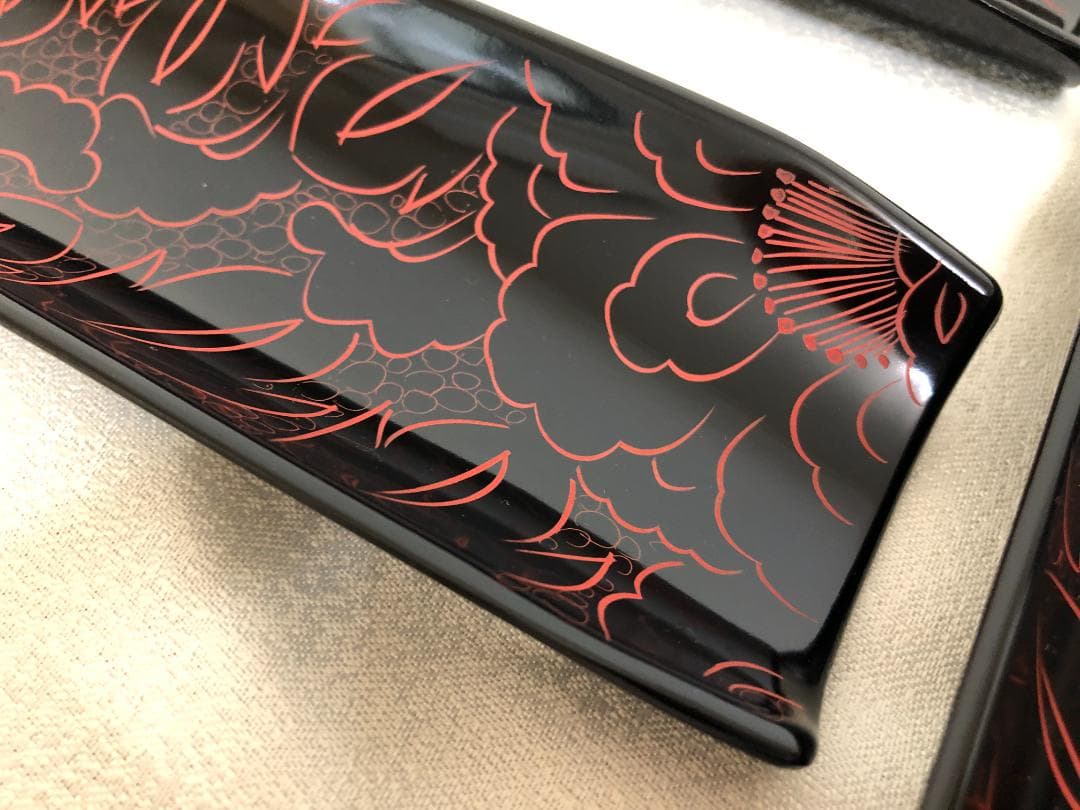 伝統工芸士　山本勝作　越前塗　おしぼり受け　5枚（未使用）