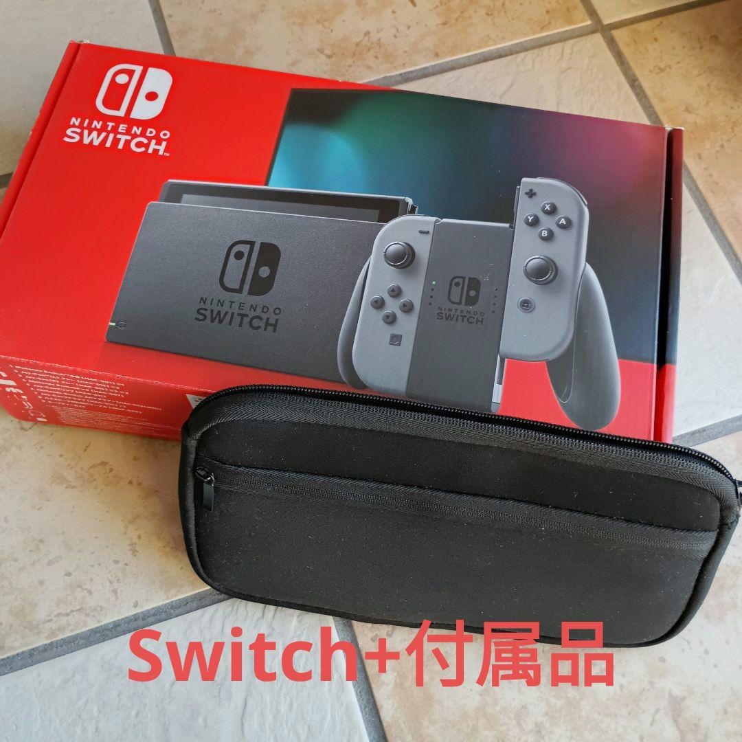 任天堂Switch本体　付属品　冷却ファン付きドッグ　別売りケース　グレー