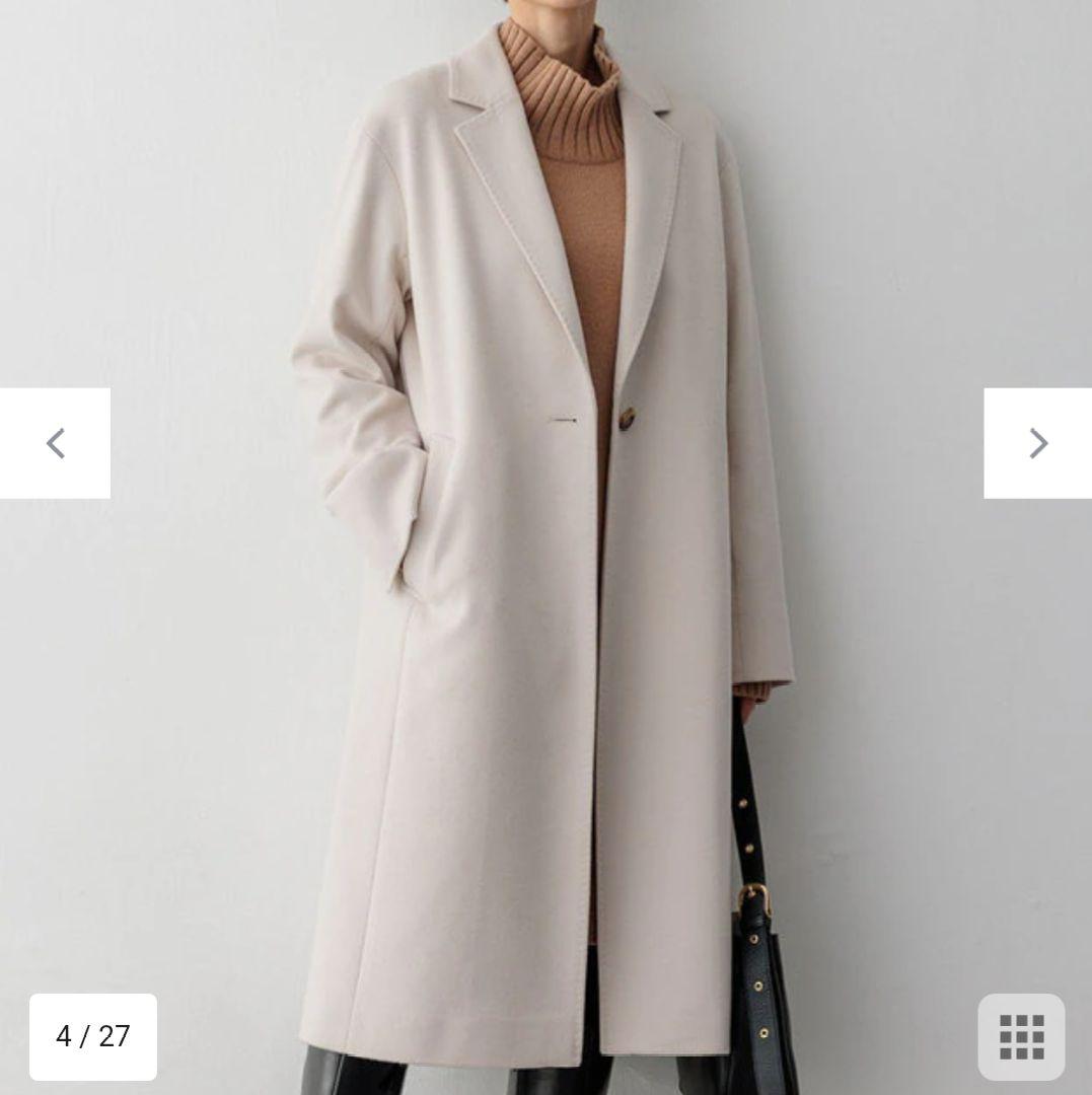 23区 36号【滝沢眞規子さん着用】ウールカシミヤビーバー チェスターコート