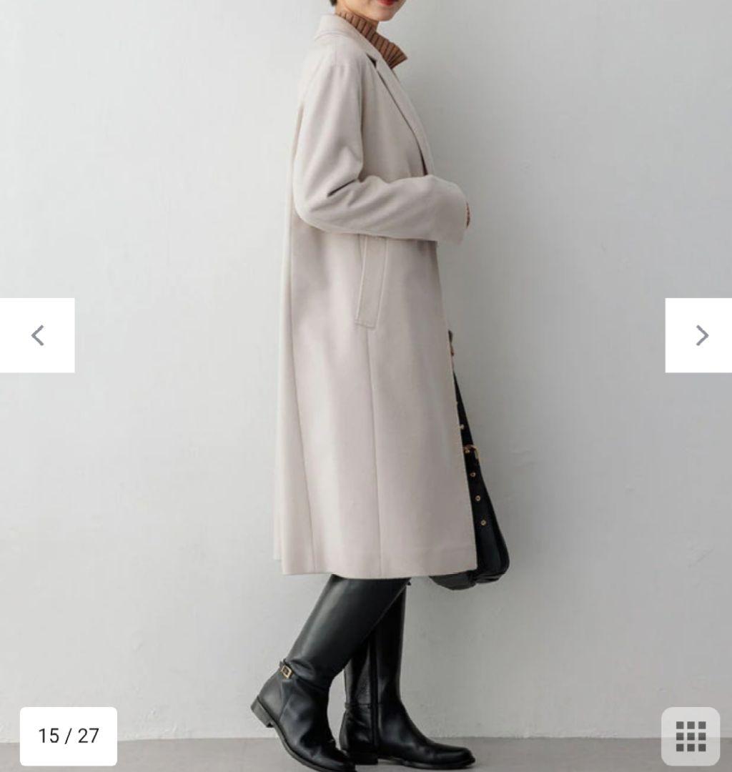 23区 36号【滝沢眞規子さん着用】ウールカシミヤビーバー チェスターコート