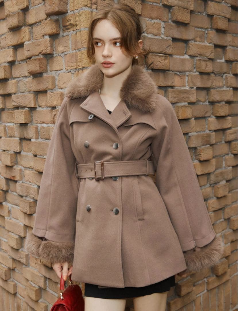 LIP SERVICE ケープライクフレアスリーブコート ブラウン 新品未使用