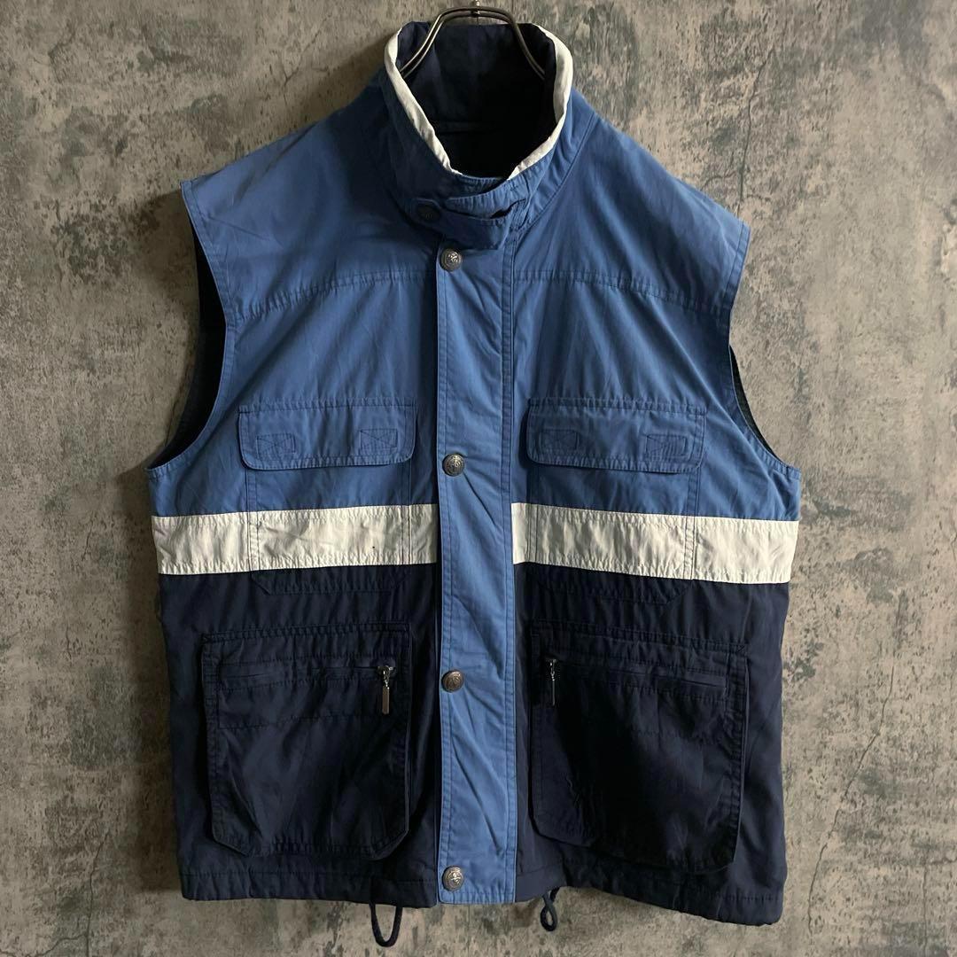 NFL EAGLES 3段ロゴプリントパーカー ×ヴィンテージ バイカラーベスト