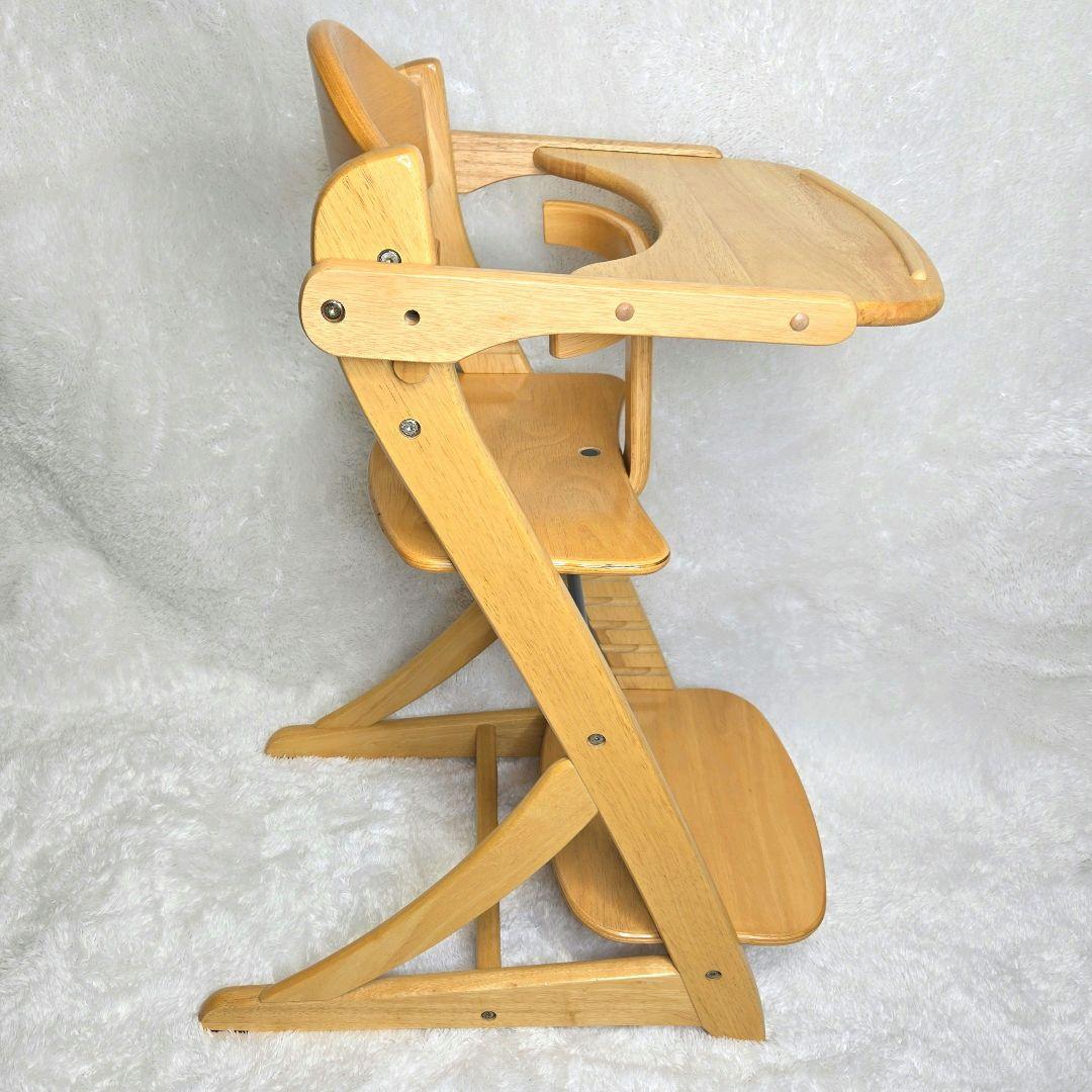 【美品】大和屋 すくすくスリムフィットチェア テーブル&ガード付ナチュラル