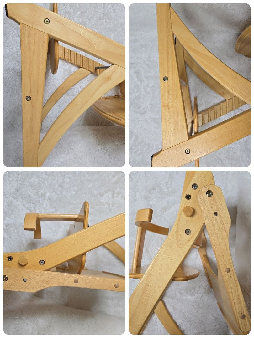 【美品】大和屋 すくすくスリムフィットチェア テーブル&ガード付ナチュラル