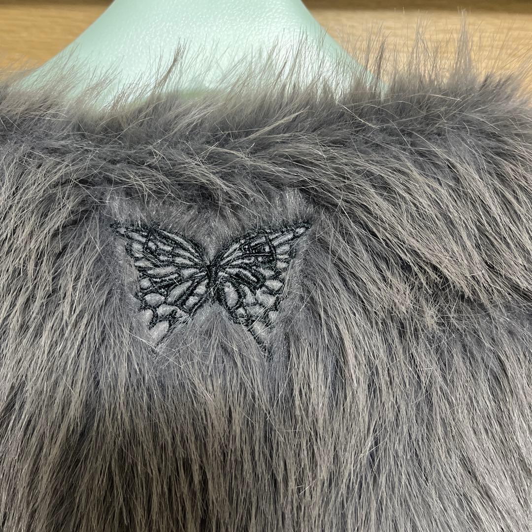 ジャケット・アウター fur belt outer gray