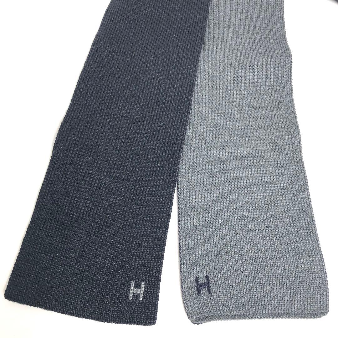 【美品】HERMES エルメス ネクタイ ニットタイ 4WAY キャトルタン 黒