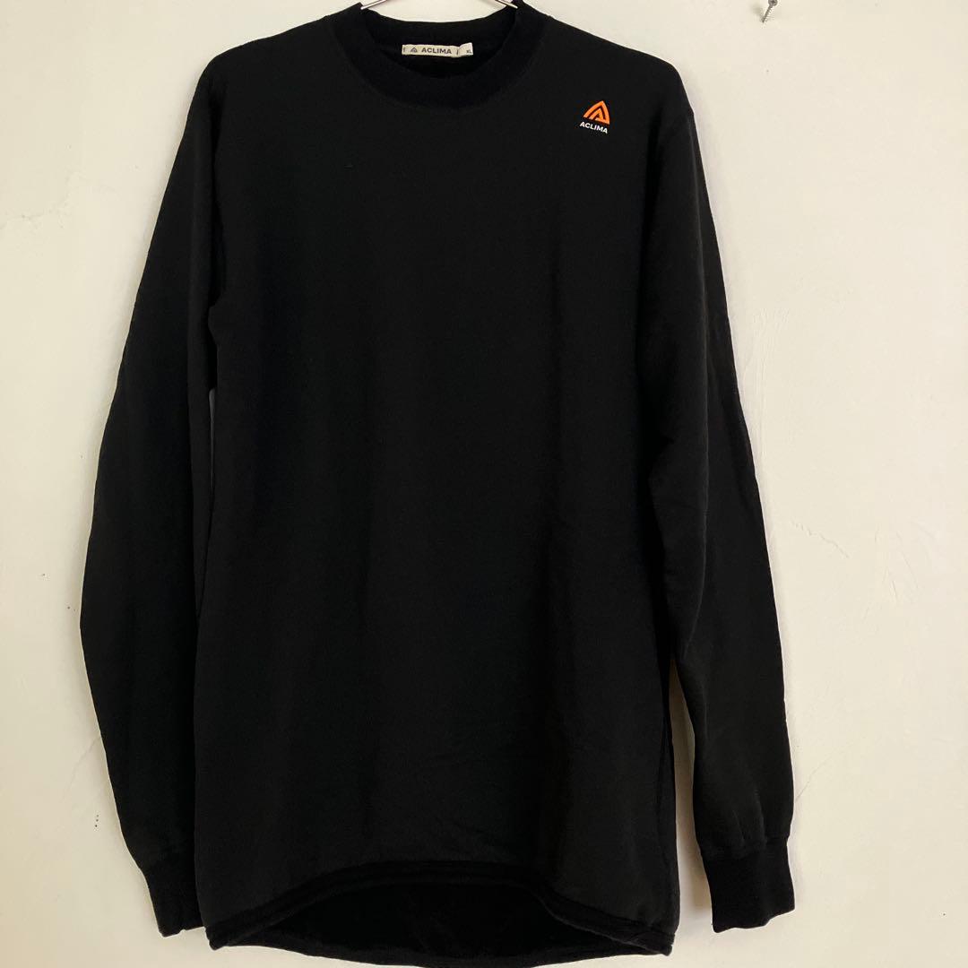 ACLIMA ブラック 長袖カットソー XL