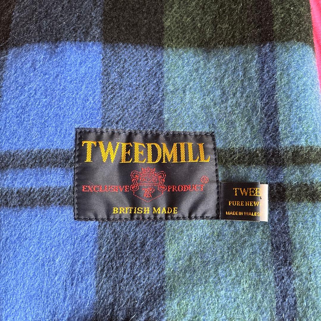 早いもの勝ち美品！人気色TWEEDMILL 大判ウールチェックマフラー♡