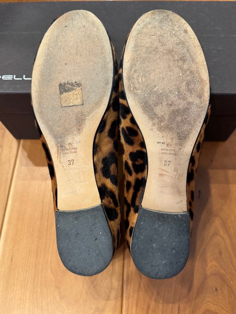 ペリーコ PELLICO ハラコ レオパード柄 フラットシューズ パンプス