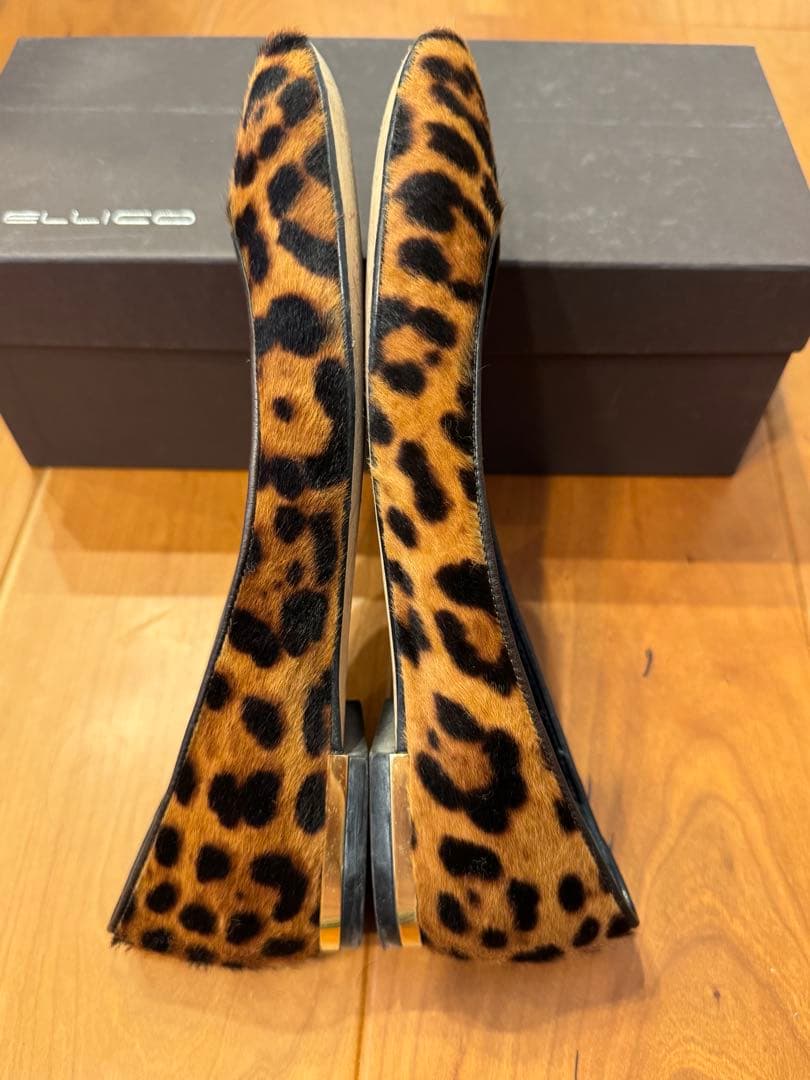 ペリーコ PELLICO ハラコ レオパード柄 フラットシューズ パンプス