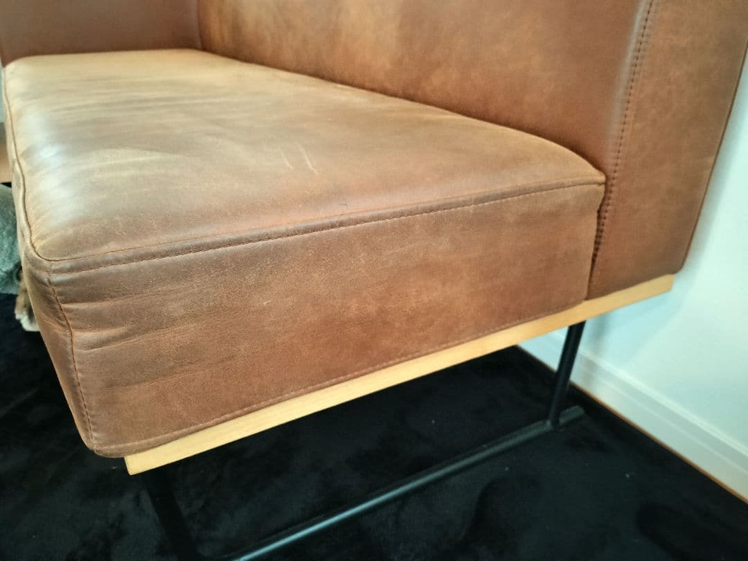 クラッシュゲート COMFORM ダントン 2人掛け ソファ レザーテックス