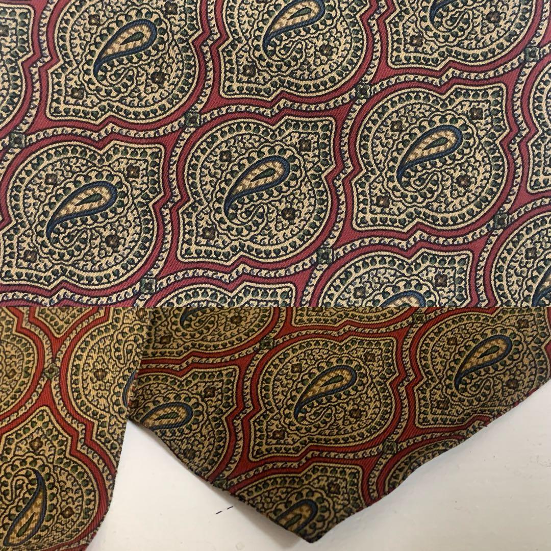 dunhill LONDON VINTAGE ITALY製 シルクアスコットタイ