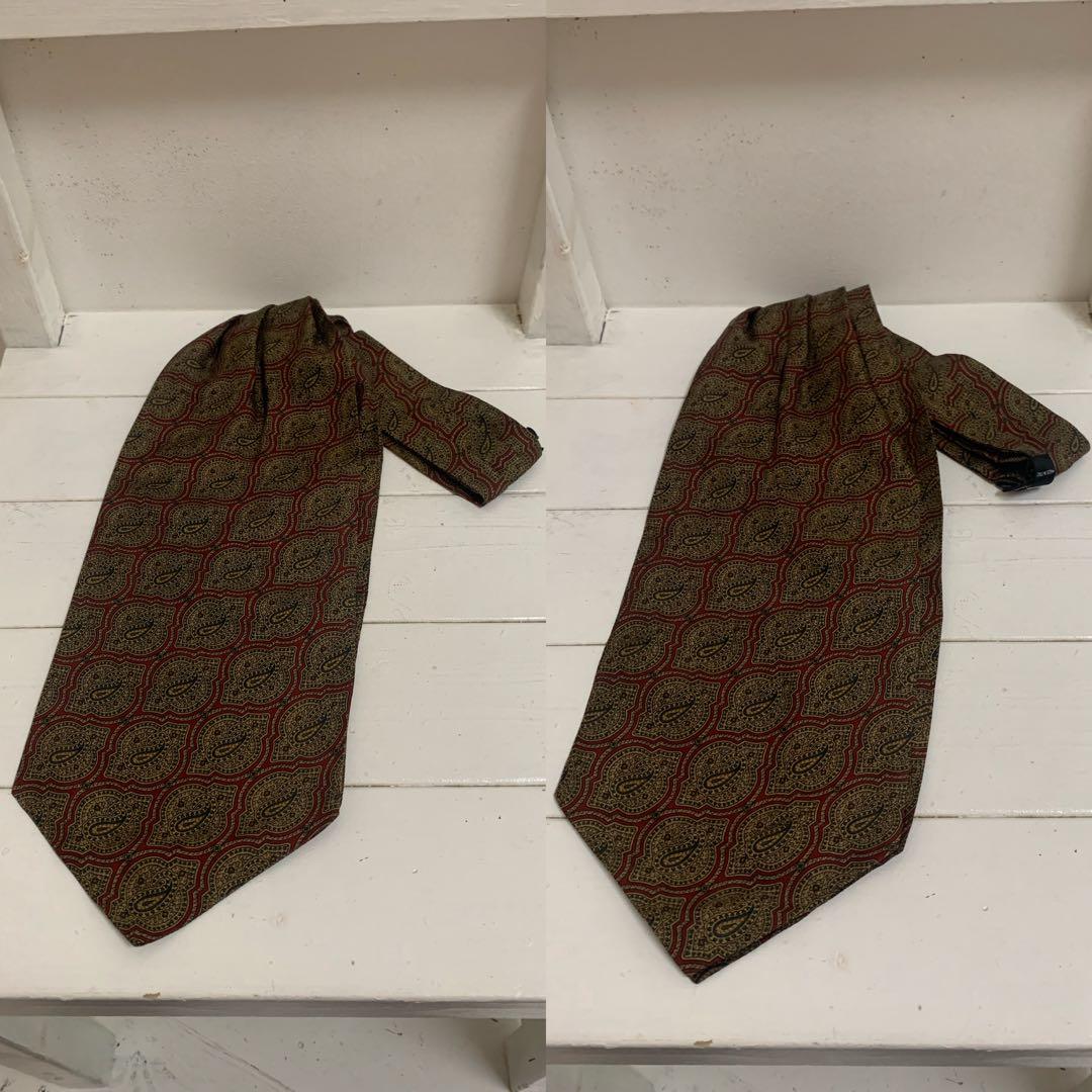 dunhill LONDON VINTAGE ITALY製 シルクアスコットタイ