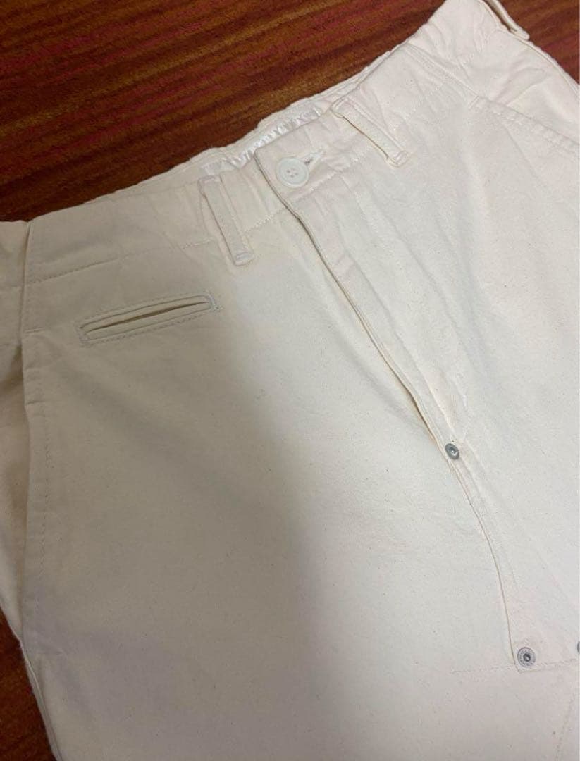 FUMITO GANRYU ガンリュウサルエルパンツ M 生成り ホワイト 白