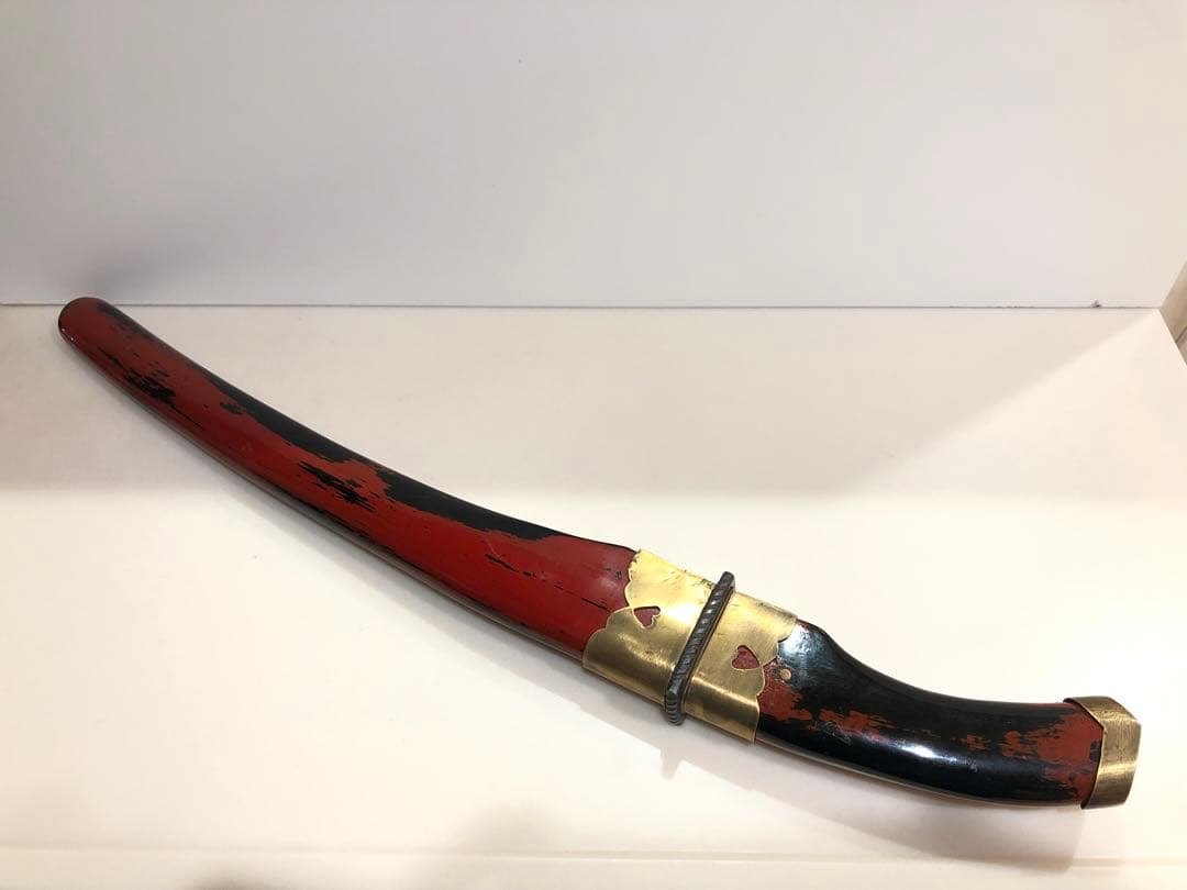 Y*o様 骨董 古美術 武具 兜割り かぶと割り 朱黒塗拵 無銘