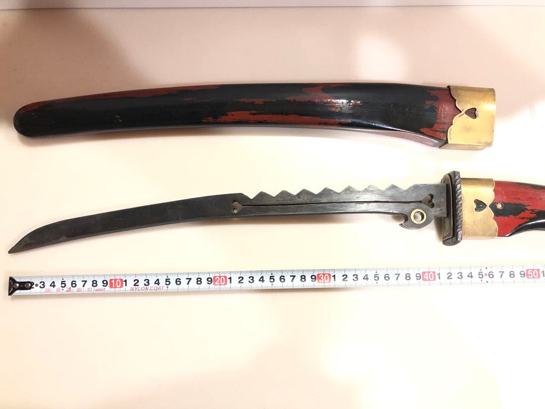 Y*o様 骨董 古美術 武具 兜割り かぶと割り 朱黒塗拵 無銘