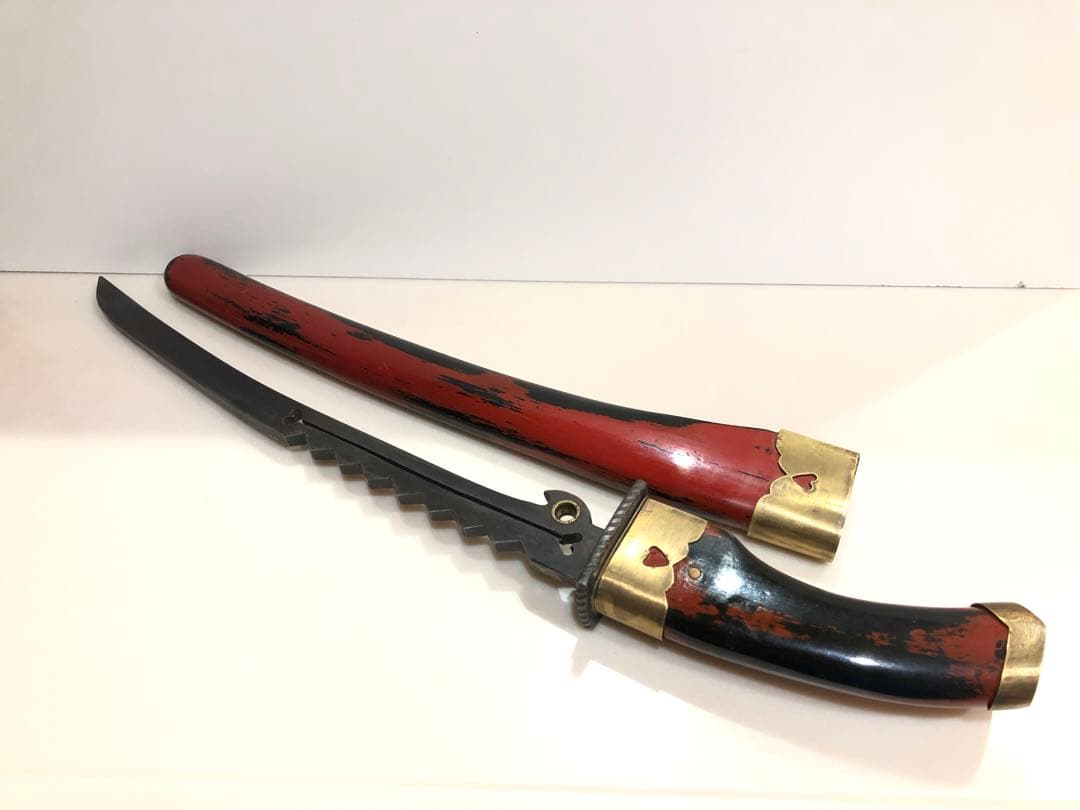 Y*o様 骨董 古美術 武具 兜割り かぶと割り 朱黒塗拵 無銘