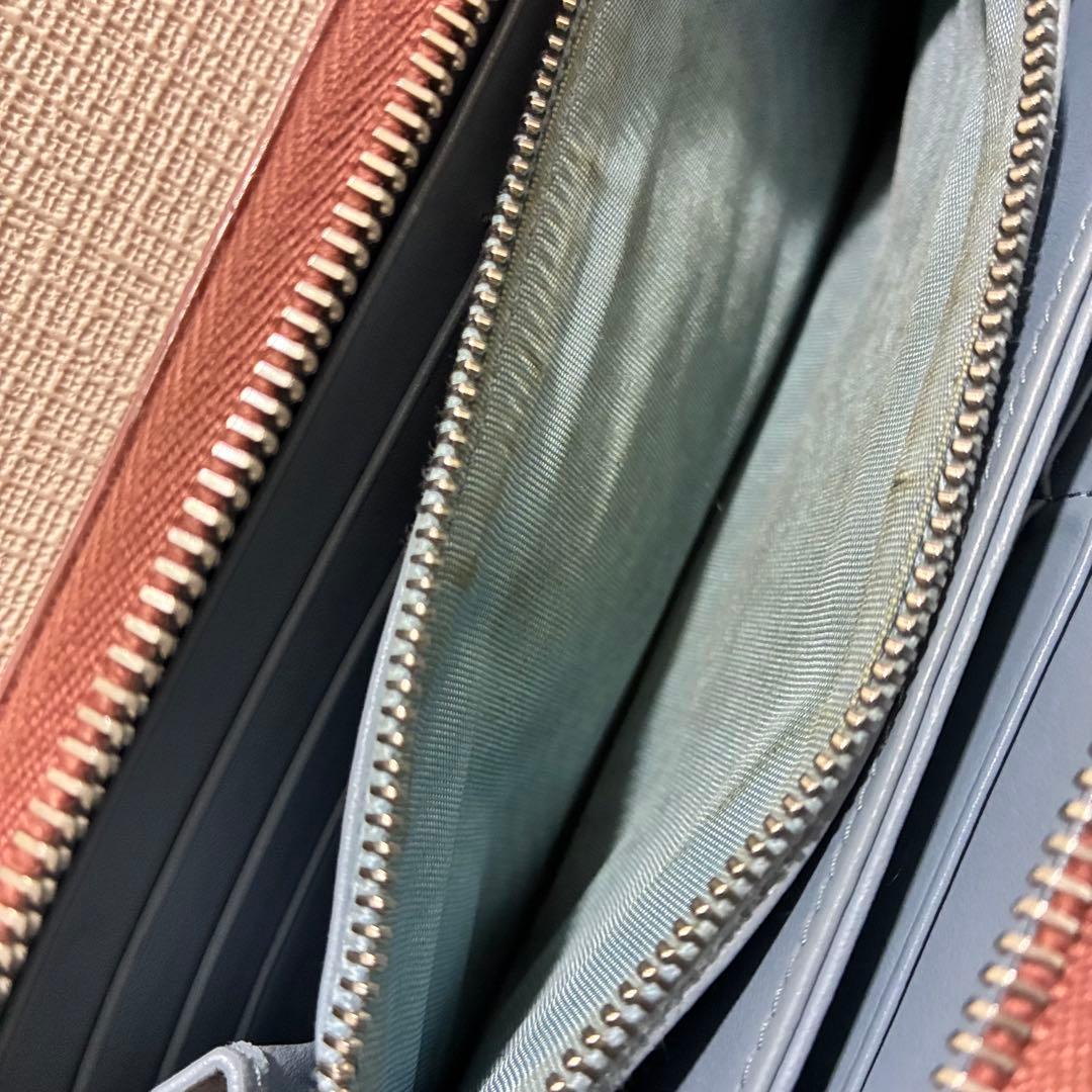PRADA ピンク レザー 長財布　オールラウンドファスナー