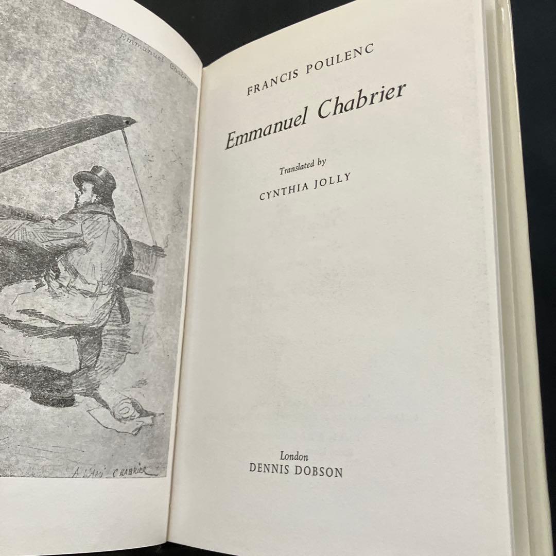 洋書 Emmanuel Chabrier by Francis Poulenc