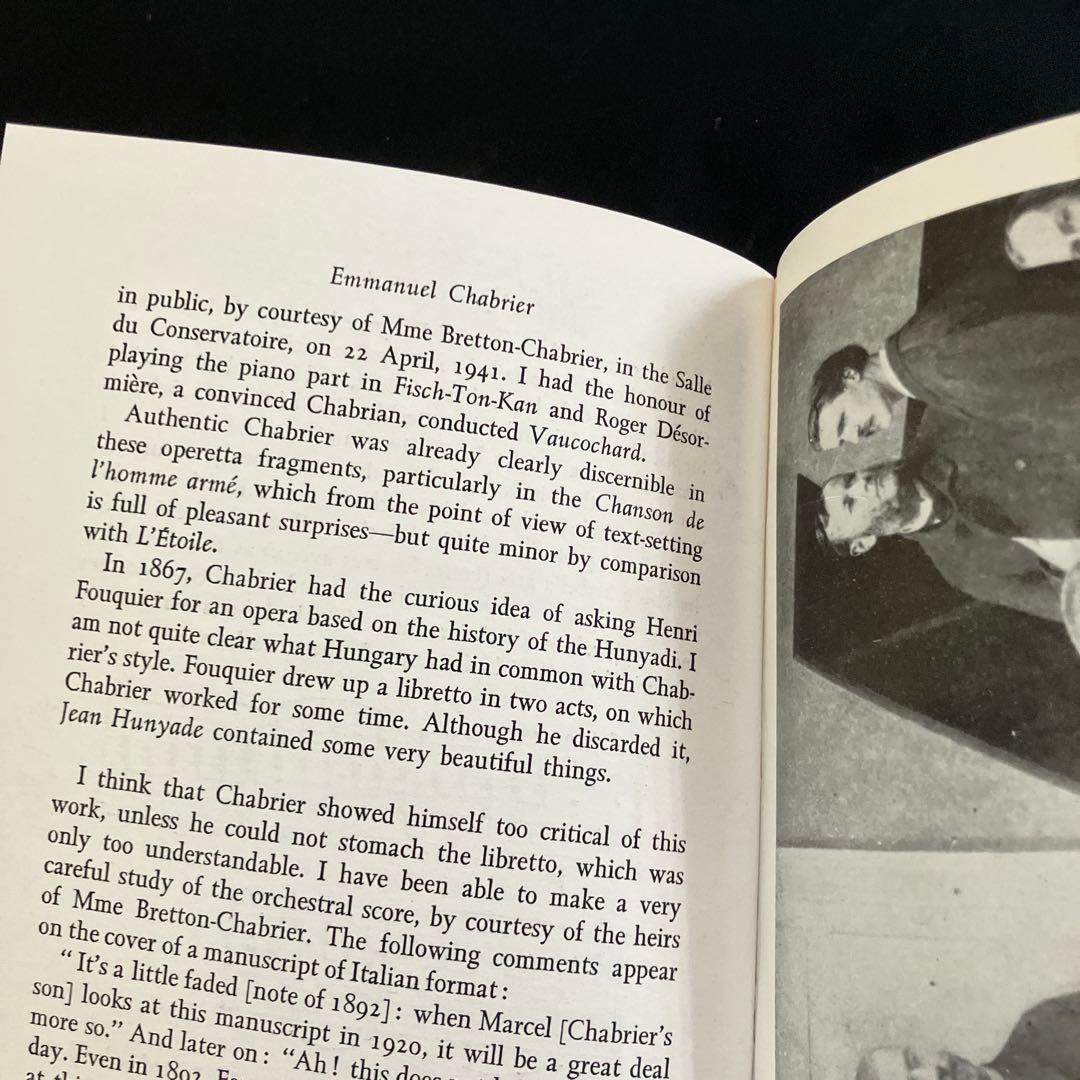 洋書 Emmanuel Chabrier by Francis Poulenc
