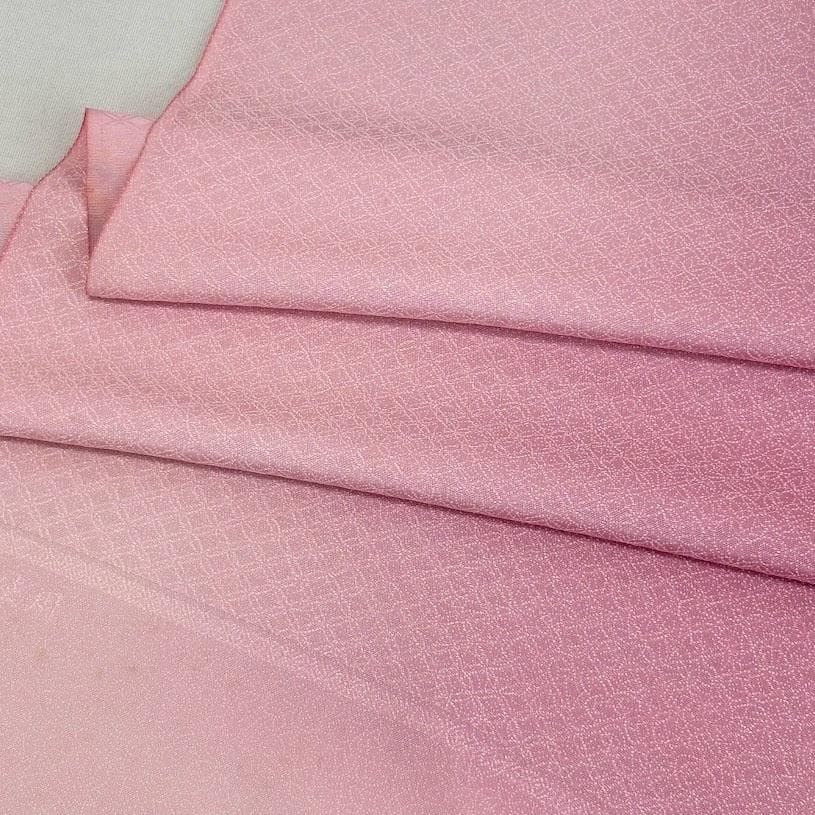 ゆりのはな　色無地着尺　色無地　反物　着尺　紋ちりめん　ボカシ　正絹　B404