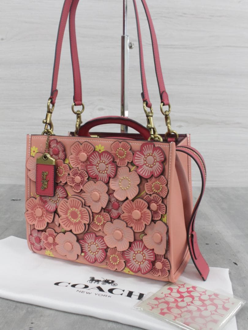 ■完売品極美品 コーチ C8510 ローグ バッグ25 ティーローズ レザー
