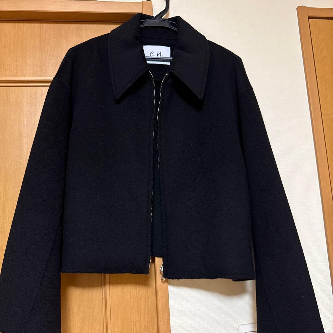 evernavy エバーネイビー リバー ジップ ショート コート ブラック