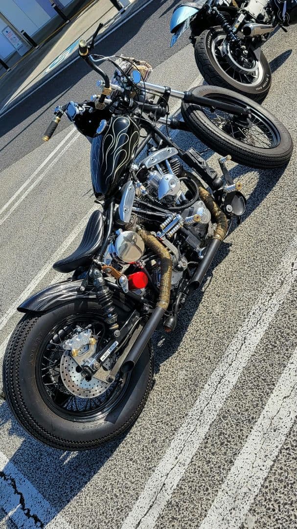 ハーレー ショベル ガソリンタンク リアフェンダータンク内錆無し