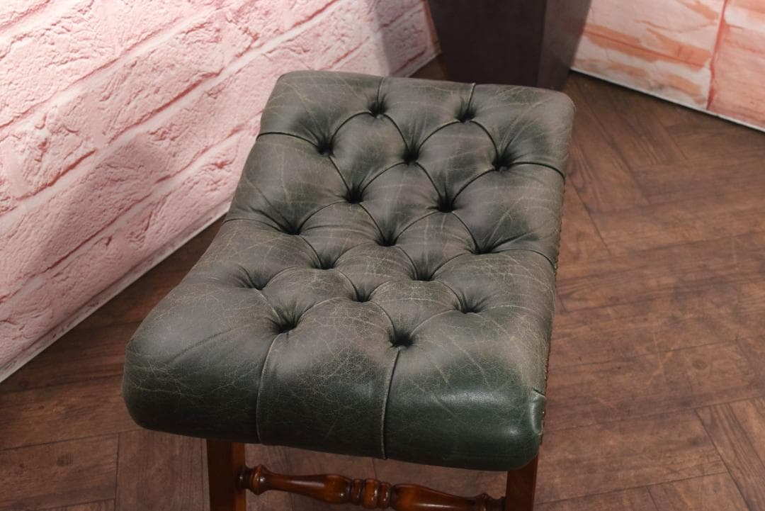 VARO,S.A. VALENTI/バロッサバレンティ 総本革スツールオットマン