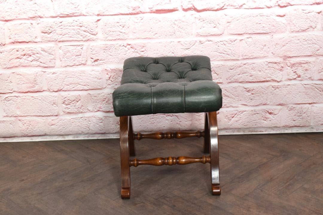 VARO,S.A. VALENTI/バロッサバレンティ 総本革スツールオットマン