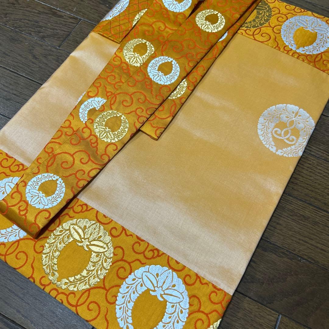 未使用品 浄土真宗 金襴大五条袈裟 法衣 袈裟