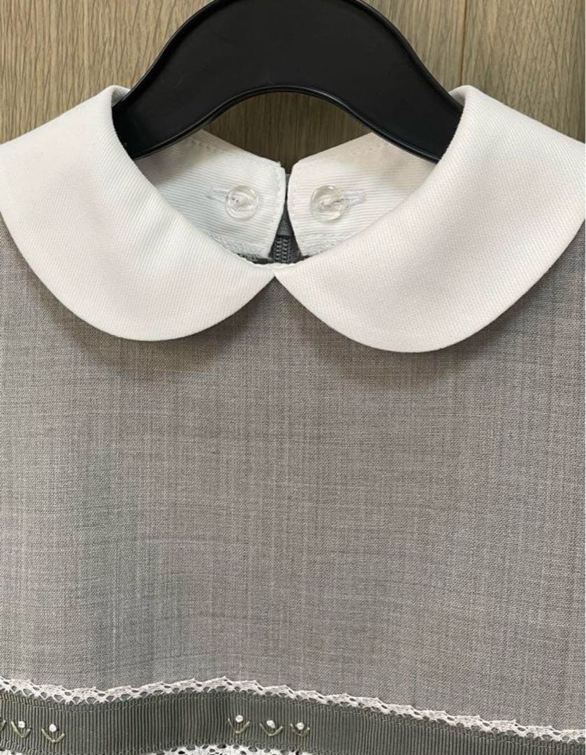 ミルフィーユ　95 お受験　お教室　フォーマル　冠婚葬祭　丸襟　刺繍