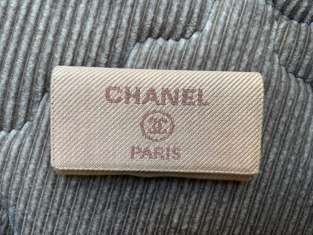 CHANEL ドーヴィル　長財布　ピンク　ヨレあり