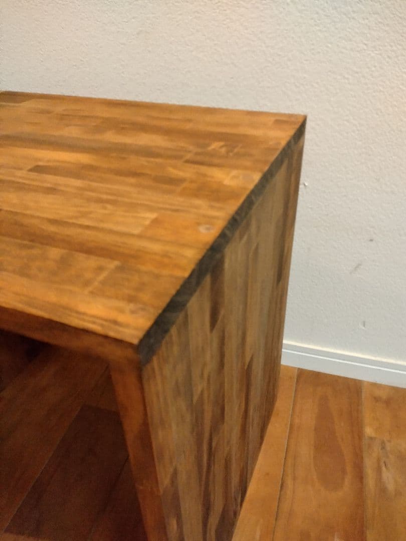 木製　ハンドメイド　オーダー　コの字　ワトコオイル　踏み台　サイドテーブル水槽台