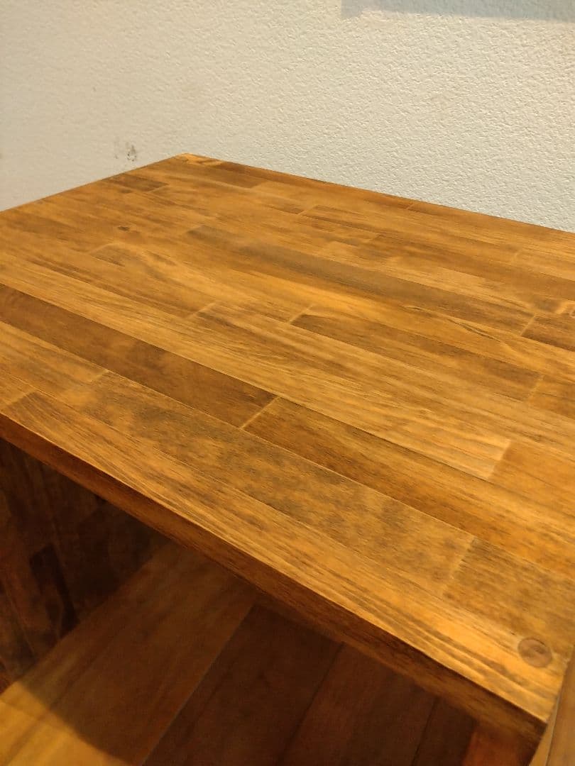 木製　ハンドメイド　オーダー　コの字　ワトコオイル　踏み台　サイドテーブル水槽台