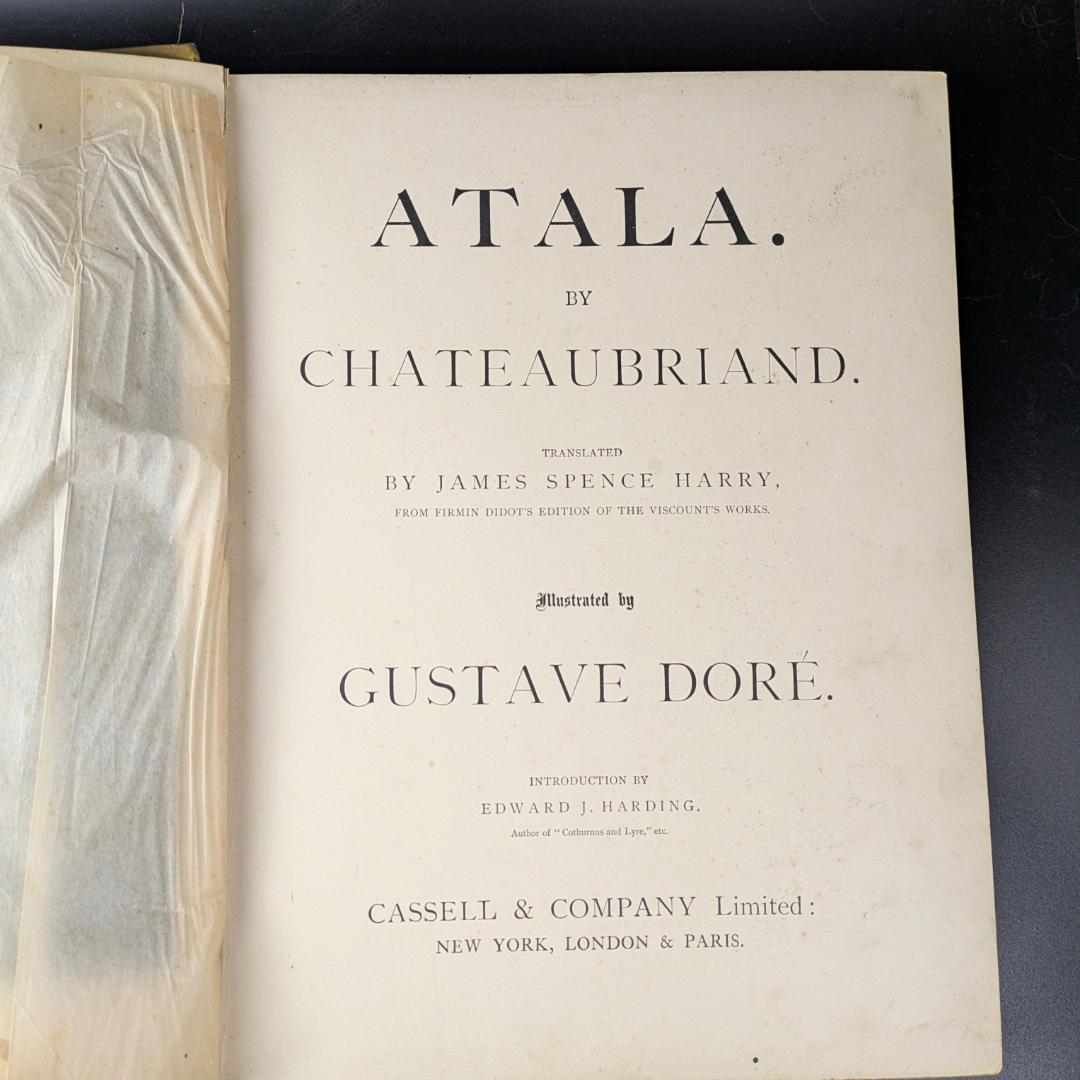 1884年頃 ギュスターブ・ドレ 大型挿画本 「ATALA」アンティーク120年