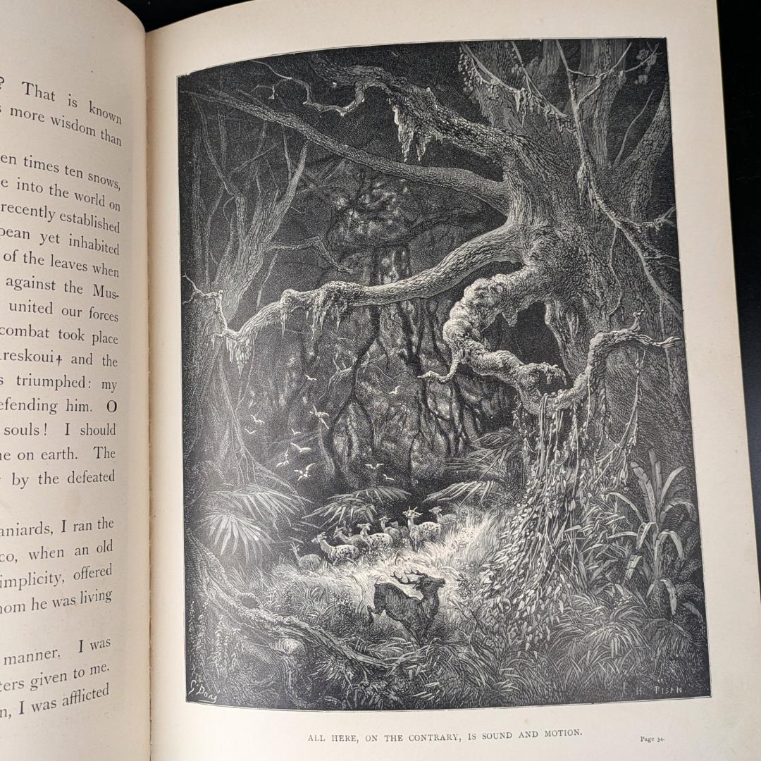 1884年頃 ギュスターブ・ドレ 大型挿画本 「ATALA」アンティーク120年