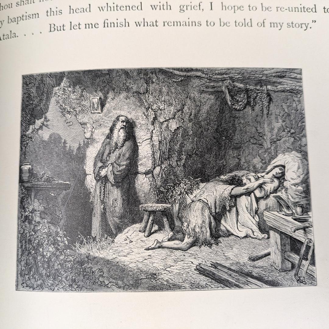 1884年頃 ギュスターブ・ドレ 大型挿画本 「ATALA」アンティーク120年