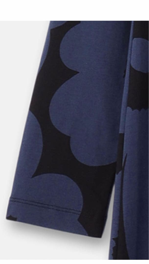 【新品】マリメッコLehtokieloウニッコワンピース Lネイビー×ブラック