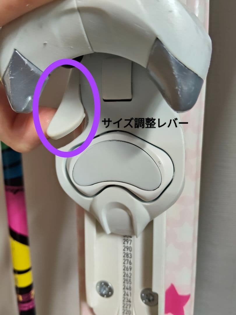 スキー板　130cm　ジュニア　ガールズ　ビンディング　ストック　3点セット