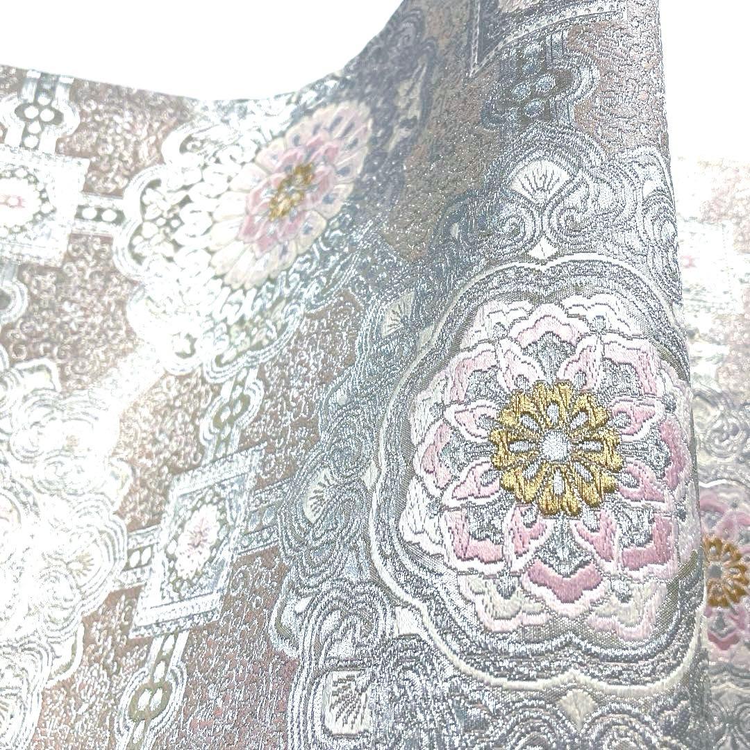 専用帯5895●服部織物謹製 丸榮謹製 高級 正絹 オリエント更紗 六通袋帯華文