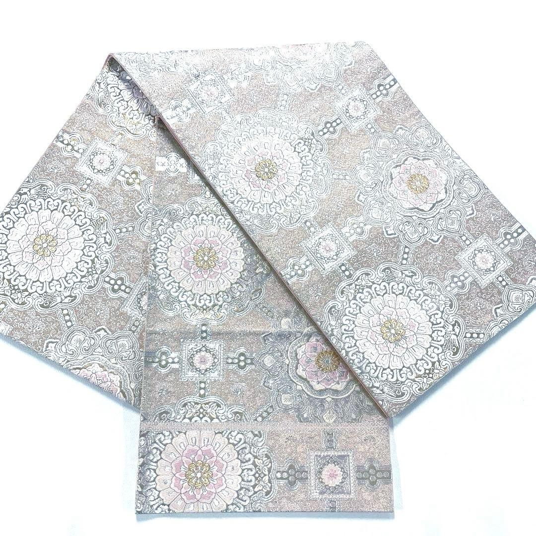 専用帯5895●服部織物謹製 丸榮謹製 高級 正絹 オリエント更紗 六通袋帯華文